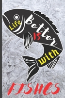 Blank Vegan Recipe Book Life Is Better With Fishes: Best Blank Vegan CookBook to Write In - Collect the Recipes You Love in Your Own Custom Notebook Cooking - 6 x 09 101 Pages Blank Vegan Recipe Journ 1709753641 Book Cover