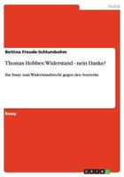 Thomas Hobbes: Widerstand - Nein Danke? 3656625336 Book Cover