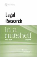 Legal Research in a Nutshell (Nutshells) 1640208046 Book Cover