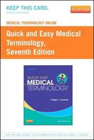 Medical Terminology Online for Quick & Easy Medical Terminology (User Guide, Access Code and Textbook Package) 1455742449 Book Cover