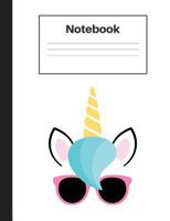 Notebook: Unicorn Pink Glasses, Dot Grid, Notebook Home Office School Student Teacher Homeschool, 7.4 x 9.7 in, 200 pages for kids, school, home, students, teachers 1724216929 Book Cover