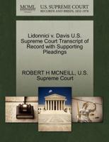 Lidonnici v. Davis U.S. Supreme Court Transcript of Record with Supporting Pleadings 127012174X Book Cover