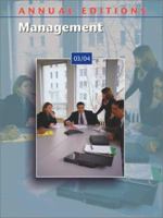 Annual Editions: Management 03/04 007254838X Book Cover