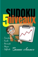 SUDOKU 5 NIVEAUX: ADULTES JEUX DE CONCENTRATION ET INTELLIGENCE POUR LES SENIORS BONNE CHANCE (French Edition) B087LWB5VT Book Cover