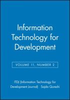 Information Technology for Development (ITDJ - single issue Information Technology for Development Journal) 047175577X Book Cover