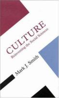 Culture: Reinventing the Social Sciences 0335203183 Book Cover