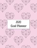 2020 Goal Planner: 2020 goal planner and organizer to track your monthly, quarterly, and yearly personal, financial, fitness, spiritual, travel, and ... geometric hearts on a purple glossy cover 1710673532 Book Cover