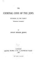 Criminal Code of the Jews: According To The Talmud 1287270123 Book Cover