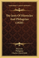 The Jests Of Hierocles And Philagrius 1437169554 Book Cover
