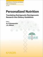 Personalized Nutrition: Translating Nutrigenic/ Nutrigenomic Research Into Dietary Guidelines 3805594275 Book Cover