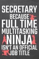 Secretary because Full Time Multitasking Ninja isn't an official Job Title: Secretary Dot Grid Notebook, Planner or Journal - Size 6 x 9 - 110 Dotted Pages - Office Equipment, Supplies - Funny Secreta 1710137312 Book Cover