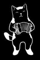 Notizbuch: A5 Block dotted - 120 Seiten punktraster Notizbuch - Katze spielt Akkordeon passend als Geschenk für Akkordeon Musiker! (German Edition) B07Y4LQLBZ Book Cover
