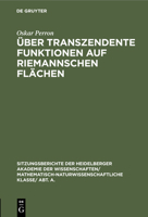 Über Transzendente Funktionen Auf Riemannschen Flächen 3112459350 Book Cover