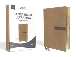 NBLA Santa Biblia Ultrafina, Letra Gigante, Leathersoft, Beige, Edición Letra Roja 0829770143 Book Cover
