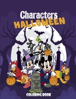 Characters Halloween Coloring Book: Wonderful Halloween coloring book. Lots of fun and easy cartoon character designs for kids, toddlers and preschool B08KWLVY97 Book Cover