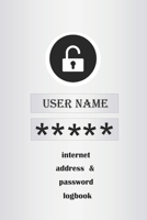 User Name Password Log Book: Internet Address & password code organizer , email website phone contact 1687256322 Book Cover