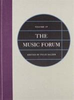 The Music Forum 0231039344 Book Cover