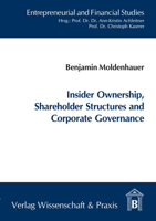 Insider Ownership, Shareholder Structures and Corporate Governance 3896734296 Book Cover
