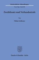 Zweifelssatz Und Verbandsstrafe 3428156765 Book Cover