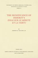 The Significance of Diderot's Essai Sur Le M�rite Et La Vertu 0807891126 Book Cover
