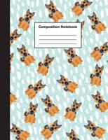 Composition Notebook: Wide Ruled Cute German Shepherd Puppy Journal for Boys & Girls Teens, Kids Students for Home, School or College 110 Pages 107752644X Book Cover