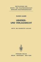 Urheber- Und Verlagsrecht 3642678203 Book Cover
