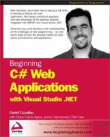 Beginning C# Web Applications with Visual Studio .NET 1861007329 Book Cover