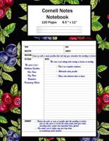 Cornell Notes Notebook: Note Taking System, For Students, Writers, Meetings, Lectures Large Size 8.5 x 11 (21.59 x 27.94 cm), Durable Matte Winter Berries Design Cover, 120 Pages 1724915800 Book Cover