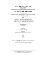 H.R. 1906, H.R. 2818 and H.R. 3936 B084QLXJCL Book Cover