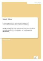 Umweltschutz als Standortfaktor 3838605160 Book Cover