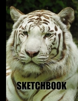 Sketchbook: White Tiger Cover Design - White Paper - 120 Blank Unlined Pages - 8.5" X 11" - Matte Finished Soft Cover 170402031X Book Cover
