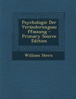 Psychologie Der Veränderungsauffassung 1141160021 Book Cover