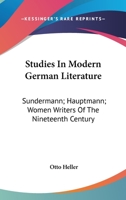 Studies in modern German literature 101421713X Book Cover