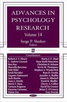 Advances in Psychology Research 1590337654 Book Cover