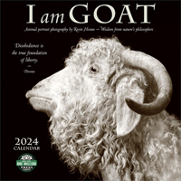 I Am Goat 2024 Wall Calendar: Animal Portrait Photography by Kevin Horan and Wisdom from Nature's Philosophers