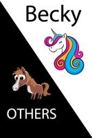 Becky VS OTHERS ( unicorn ): Personal Name unicorn notebook - Cute Notebook for Girls With Unicorn, Thoughtful Cool Present for Becky ( Becky notebook): Unicorn Personalized Notebooks For Girls And Wo 1654531901 Book Cover