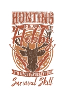 Hunting Is Not A Hobby It's A Postapocalyptic Survival Skill: Jagd Wild Geschenk F�r J�ger Dina5 Blanko Notizbuch Tagebuch Planer Notizblock Malheft Kladde Journal Strazze 1679650742 Book Cover
