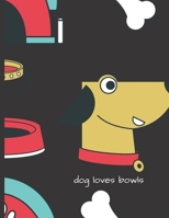 dog loves bowls: Bowling Score Book 120 Score Sheets 1-5 player Gift for Bowlers & Coaches (8.5'' x 11'') 120 pages B084FZWQHK Book Cover