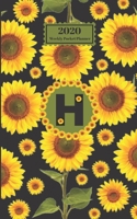 2020 Weekly Pocket Planner : Sunflowers Personalized Monogram Initial H Letter H Names Agenda Appointment Calendar Organizer and Journal for Writing 1653581158 Book Cover