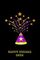 Happy Diwali 2019: Thoughtful Diwali Gift, Lined Blank Notebook, Mandala Back Cover, 6 x 9, 120 White Color Pages, Matte Finish Cover 1691404780 Book Cover