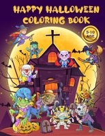 Halloween Coloring Book for kids - Hapy hallowen: Happy Halloween - 50 Designs 100 Pages (Printed On One Side-Safe For Markers) Including Witches, ... Vampire and More - 101 page 8.5" x 11" B08JQFD431 Book Cover