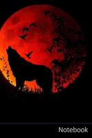 Notebook: Luna Llena, Luna, Lobo, Animal Cuaderno / Diario / Libro de escritura / Notas - 6 x 9 pulgadas (15.24 x 22.86 cm), 110 páginas, superficie brillante. 1675970025 Book Cover