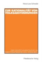 Zur Rationalitat Von Volksabstimmungen: Der Gentechnikkonflikt Im Direktdemokratischen Verfahren 3531140906 Book Cover