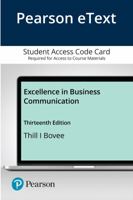 Pearson Etext for Excellence in Business Communication -- Access Card 0135642817 Book Cover