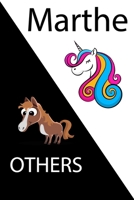 Marthe VS OTHERS ( unicorn ): Personal Name unicorn notebook - Cute Notebook for Girls With Unicorn, Thoughtful Cool Present for Marthe ( Marthe notebook): Unicorn Personalized Notebooks For Girls And 1654362735 Book Cover