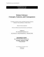 Science Literacy: Concepts, Contexts, and Consequences 0309447569 Book Cover