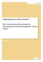 Die Unternehmensbewertung Bei Neuemissionen Im Borsensegment "Neuer Markt" 3838622251 Book Cover