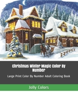 Christmas Winter Magic Color By Number: Large Print Color By Number Adult Coloring Book B08J5FFJSM Book Cover