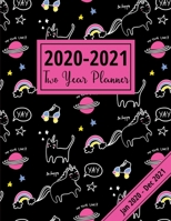 2020-2021 Two Year Planner: Cats/Unicorns/Rainbow: Stylish 24 Month Planner for Girls, Jan 2020 - Dec 2021 See It Bigger Planner, 2020-2021 Diary 1713119447 Book Cover