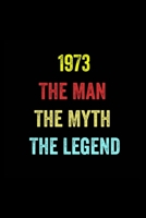 1973 The Man The Myth The Legend: 6 X 9 Blank Lined journal Gifts Idea - Birthday Gift Lined Notebook / journal gift for men - Soft Cover, Matte Finish 1674700334 Book Cover